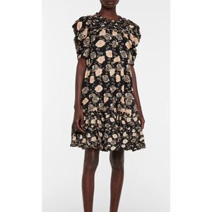 NWOT ULLA JOHNSON Cassian floral cotton-blend minidress, Sz 10, $525